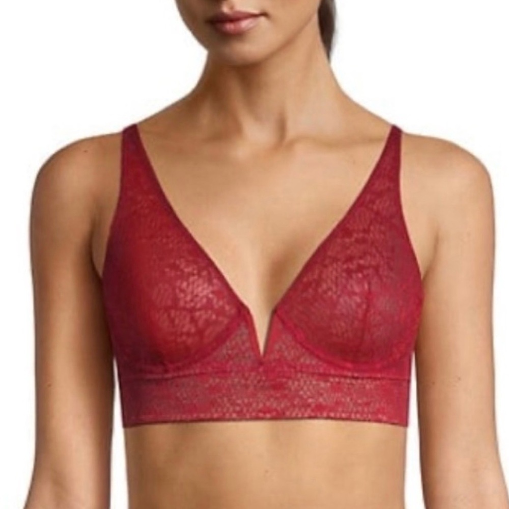 Free People Tameeka Red Lace Underwire Bra Berry Electric Size Small NEW